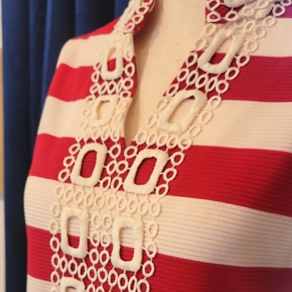 Charter Club Red and White Halter Sheath Dress - Picture 2 of 4